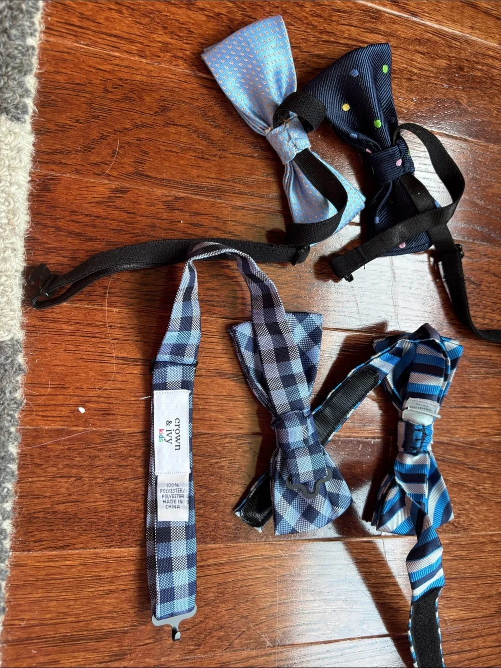 Lot of 4 Little Boy Adjustable Bow Ties